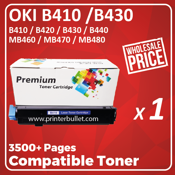 Compatible OKI B410 430 Black Toner Cartridge