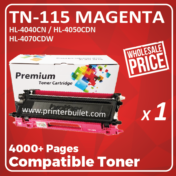 Compatible Brother TN-115 Magenta Toner Cartridge