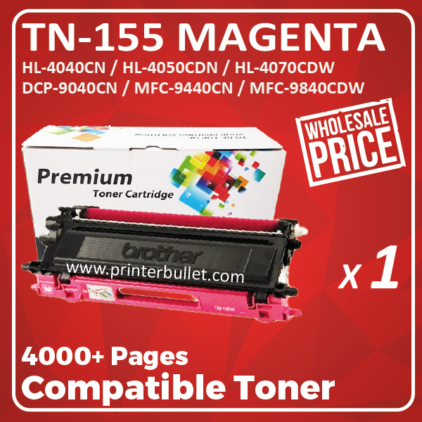 Compatible Brother TN-155 Magenta Toner Cartridge