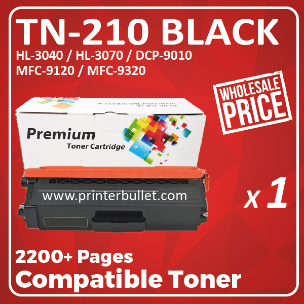 Compatible Brother TN-210 Black Toner Cartridge