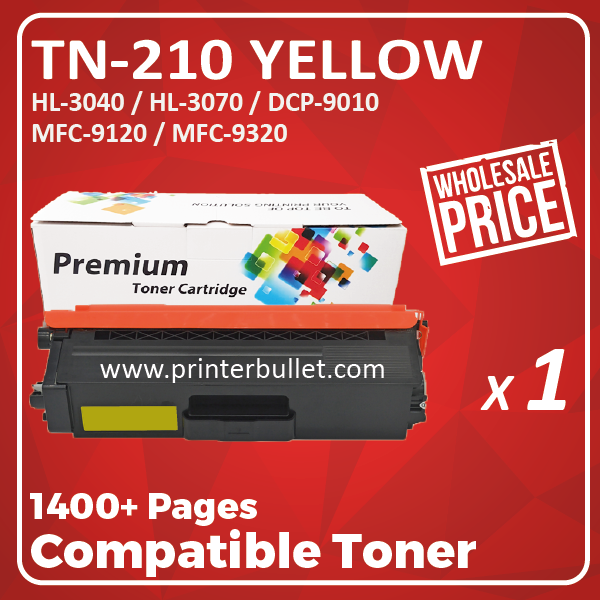 Compatible Brother TN-210 Yellow Toner Cartridge