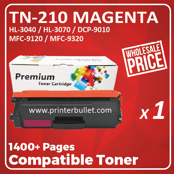 Compatible Brother TN-210 Magenta Toner Cartridge