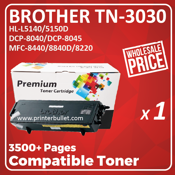 Compatible Brother TN-3030 Black Toner Cartridge