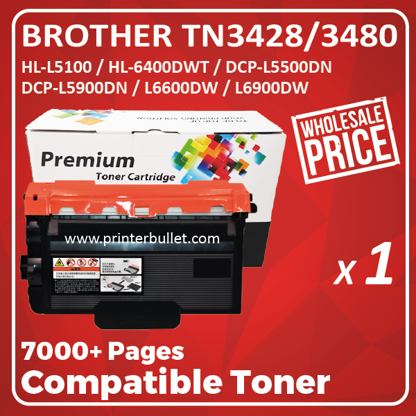 Compatible Brother TN-3428/3480/3448 Black Toner Cartridge