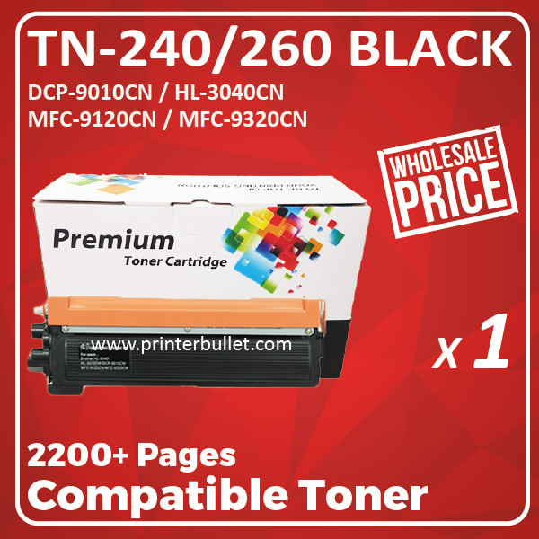 Compatible Brother TN-240/260 Black Toner Cartridge