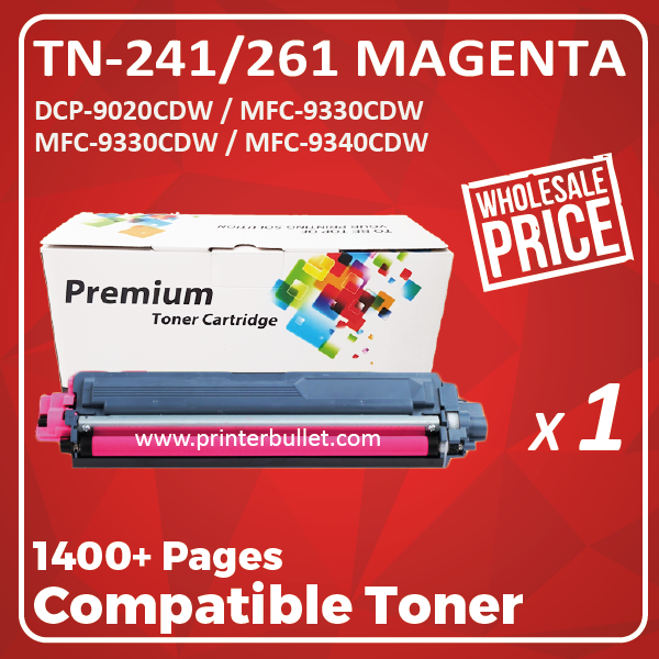 Compatible Brother TN-241/261 Magenta Toner Cartridge