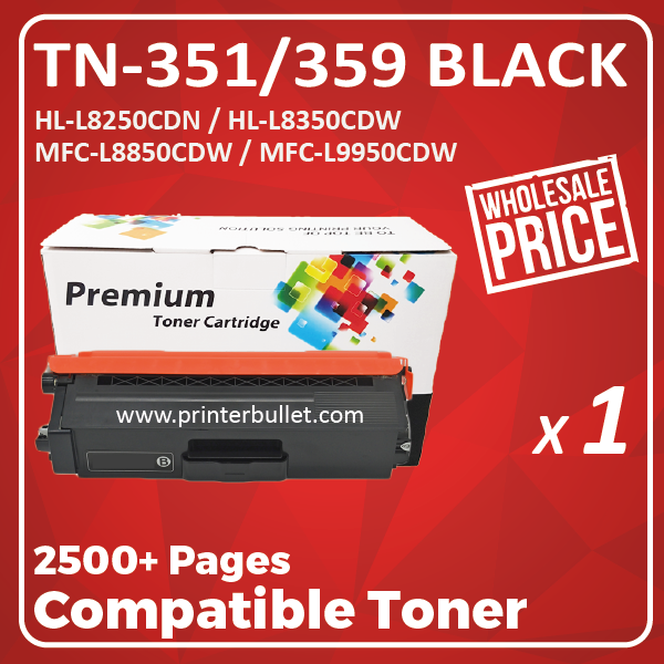 Compatible Brother TN-351 / 359 Black Toner Cartridge