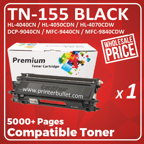 Compatible Brother TN-155 Black Toner Cartridge