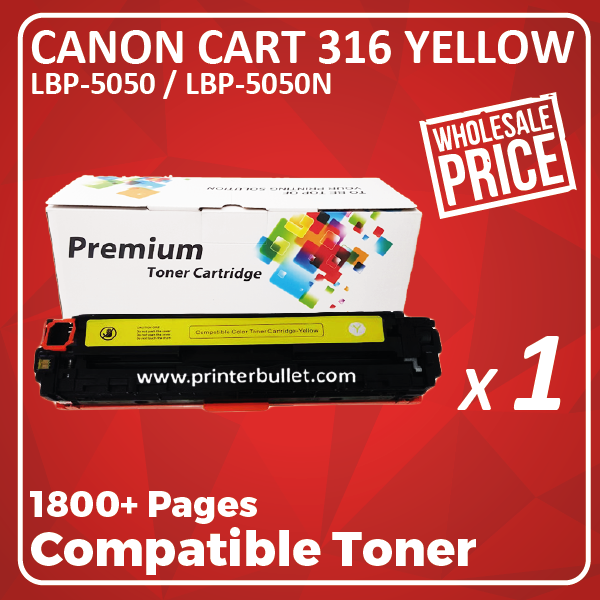 Compatible Canon 316 Yellow Toner Cartridge