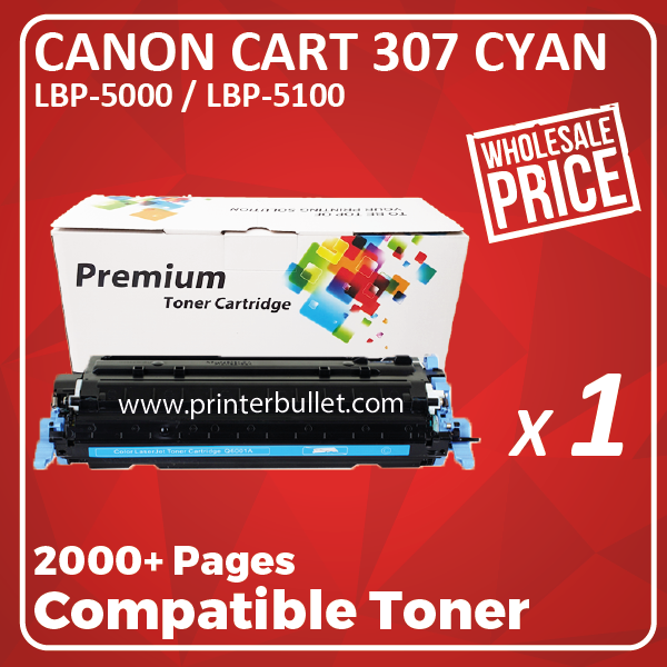 Compatible Canon 307 Cyan Toner Cartridge