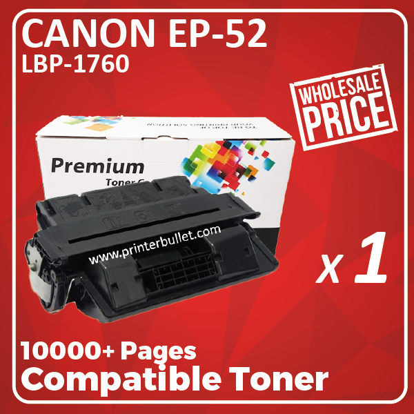 Compatible Canon EP-52 Black Toner Cartridge