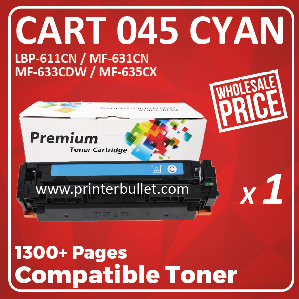 Compatible Canon 045 Cyan Toner Cartridge