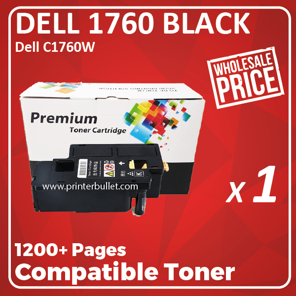 Compatible Dell 1760 Black Toner Cartridge