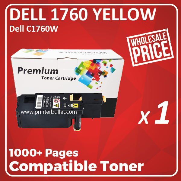 Compatible Dell 1760 Yellow Toner Cartridge