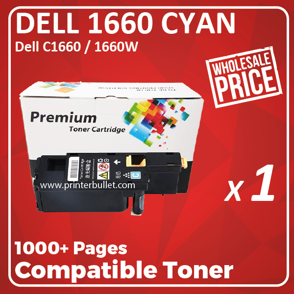 Compatible Dell 1660 Cyan Toner Cartridge
