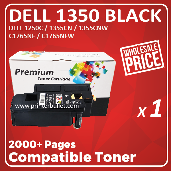 Compatible Dell 1350 Black Toner Cartridge