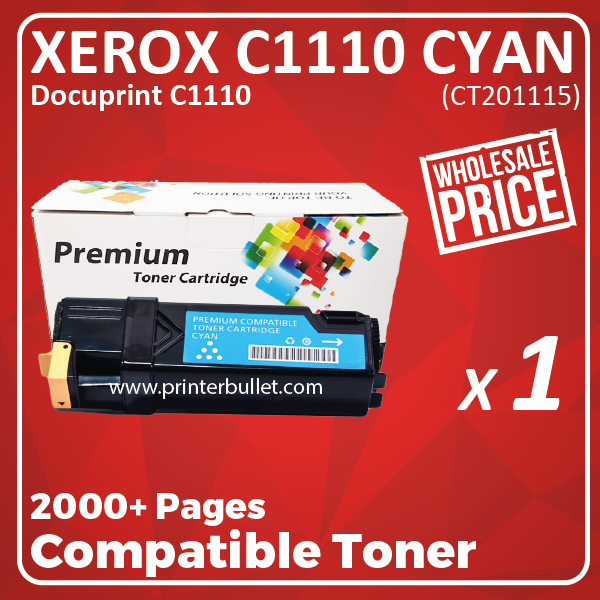 Compatible Fuji Xerox C1110 Cyan Toner Cartridge