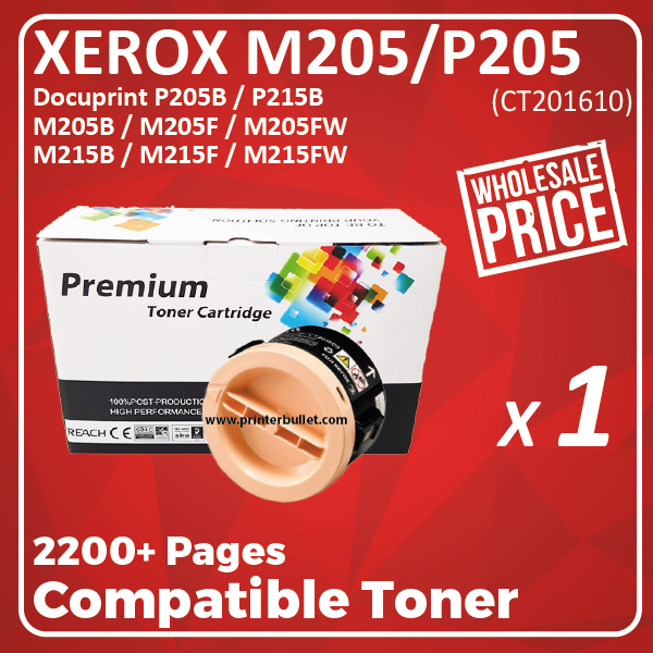 Compatible Fuji Xerox P205b Black Toner Cartridge