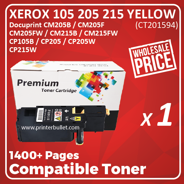 Compatible Fuji Xerox CP215w CM215b Yellow Toner Cartridge