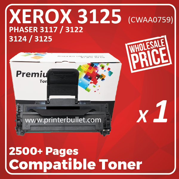 Compatible Fuji Xerox 3125 Black Toner Cartridge