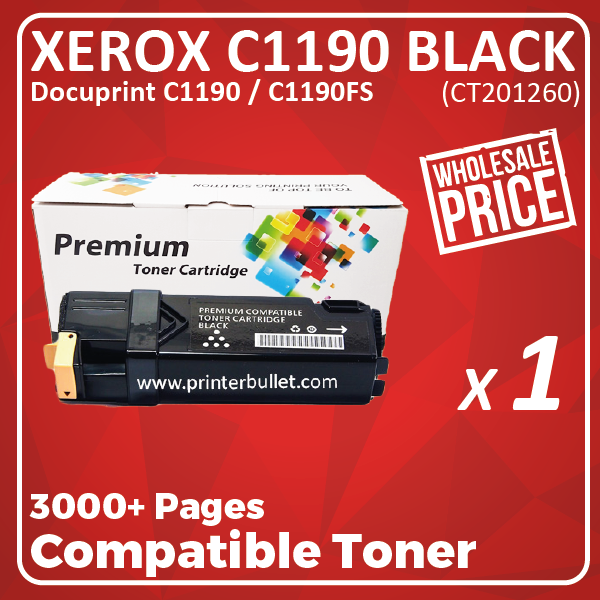 Compatible Fuji Xerox C1190 Black Toner Cartridge