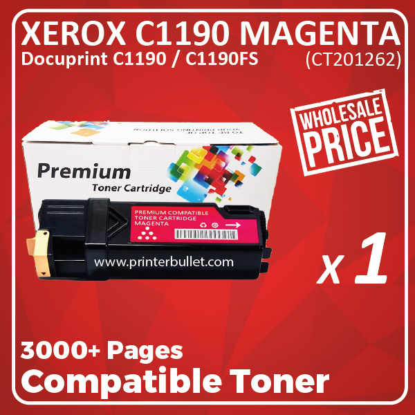 Compatible Fuji Xerox C1190 Magenta Toner Cartridge