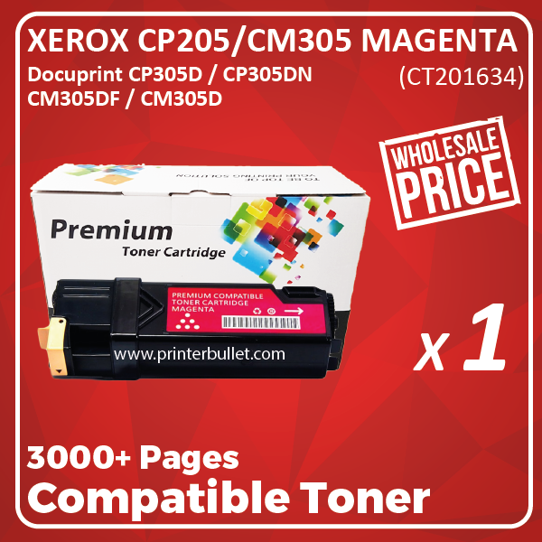 Compatible Fuji Xerox CP305 CM305 Magenta Toner Cartridge