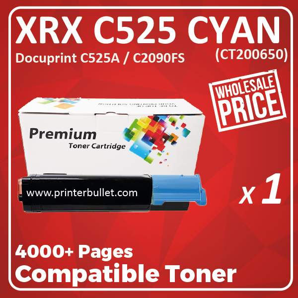 Compatible Fuji Xerox C525A Cyan Toner Cartridge