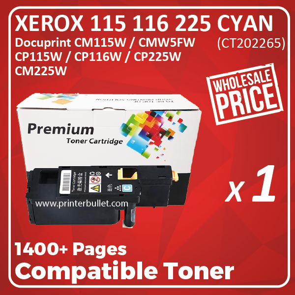 Compatible Fuji Xerox CP115/116/225 Cyan Toner Cartridge (CT202265)