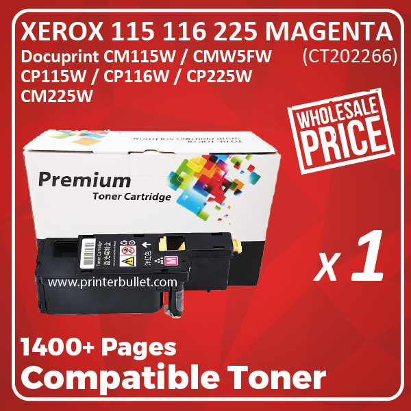 Compatible Fuji Xerox CP115/116/225 Magenta Toner Cartridge (CT202266)