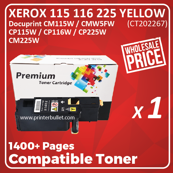 Compatible Fuji Xerox CP115/116/225 Yellow Toner Cartridge (CT202267)