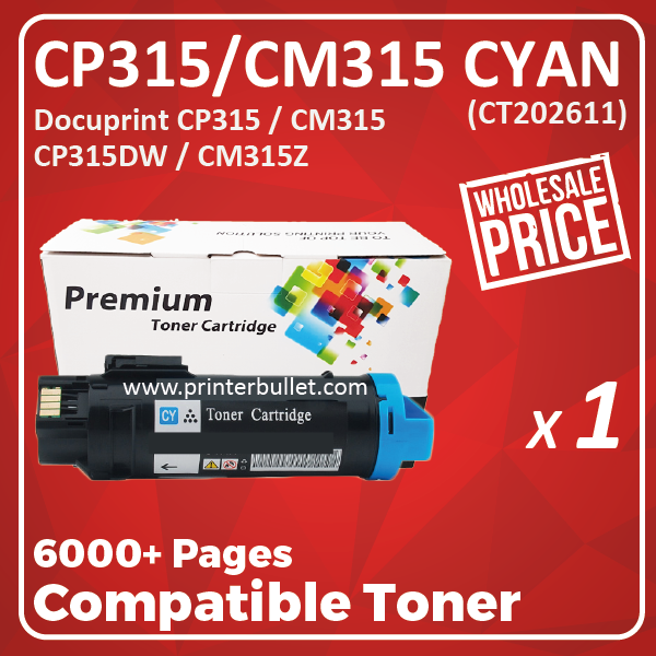 Compatible Fuji Xerox CP315 / CM315 Cyan Toner Cartridge