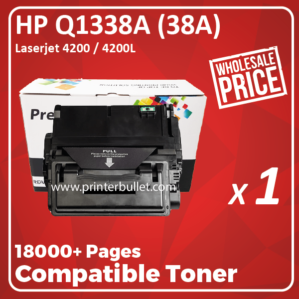 Compatible HP Q1338A (38A) Black Toner Cartridge