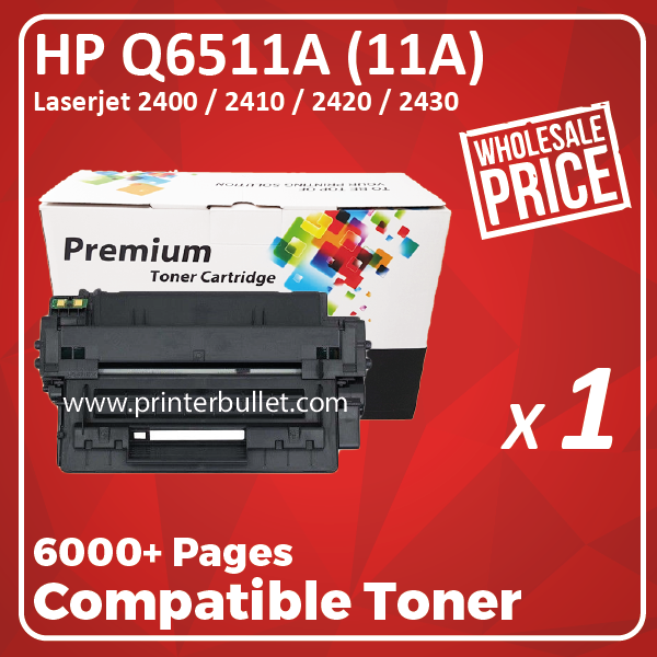 Compatible HP Q6511A (11A) Black Toner Cartridge