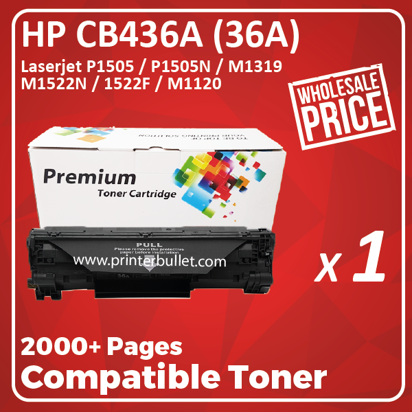 Compatible HP CB436A (36A) Black Toner Cartridge