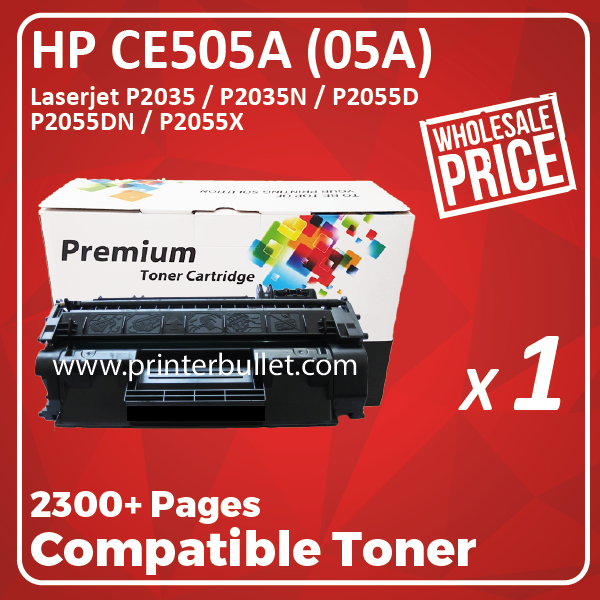 Compatible HP CE505A (05A) Black Toner Cartridge