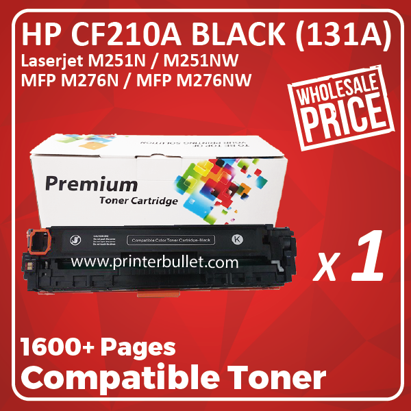 Compatible HP CF210A (131A) Black Toner Cartridge
