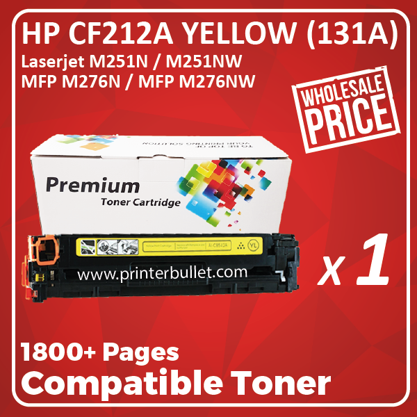 Compatible HP CF212A (131A) Yellow Toner Cartridge