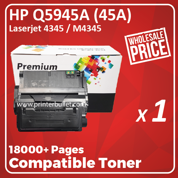 Compatible HP Q5945A (45A) Black Toner Cartridge