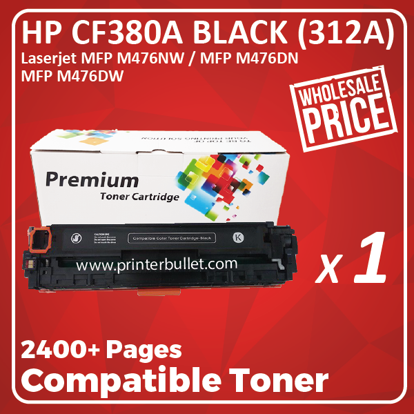Compatible HP CF380A Black Toner Cartridge