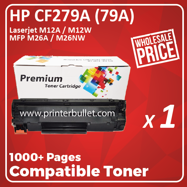 Compatible HP CF279A (79A) Black Toner Cartridge