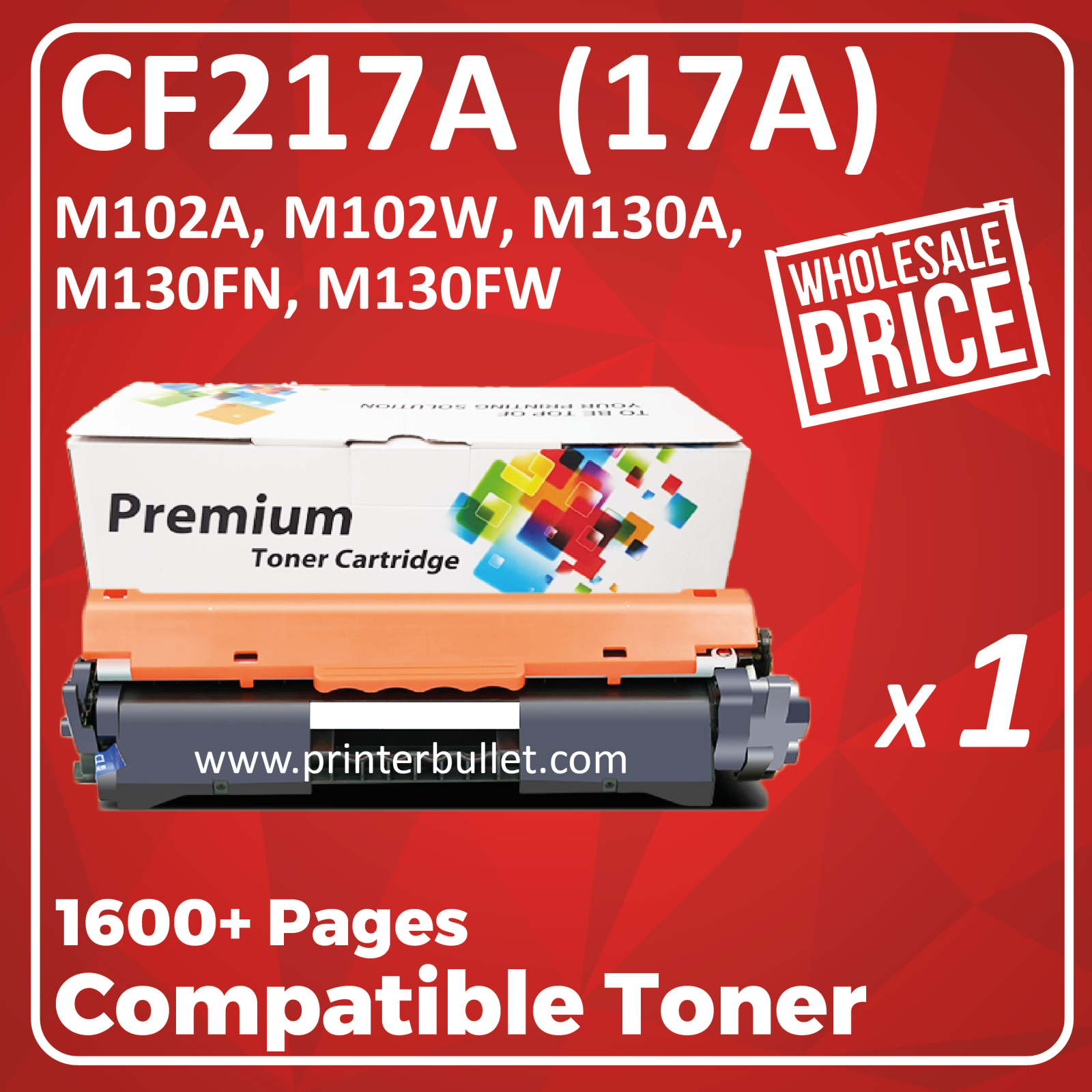 Compatible HP CF217A (17A) Black Toner Cartridge