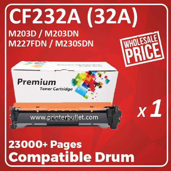 Compatible HP CF232A (32A) Black Drum Toner Cartridge