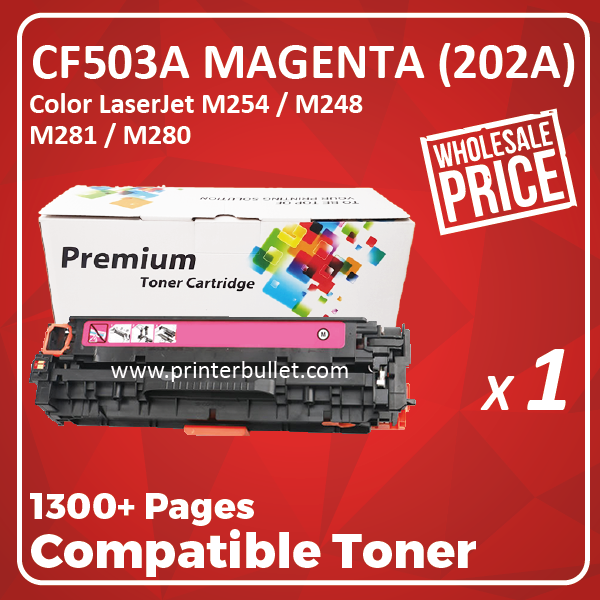 Compatible HP CF503A (202A) Magenta Toner Cartridge