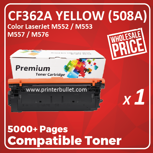 Compatible HP CF362A (508A) Yellow Toner Cartridge