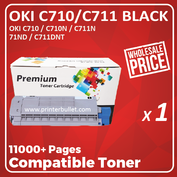 Compatible OKI C710 / C711 Black Toner Cartridge