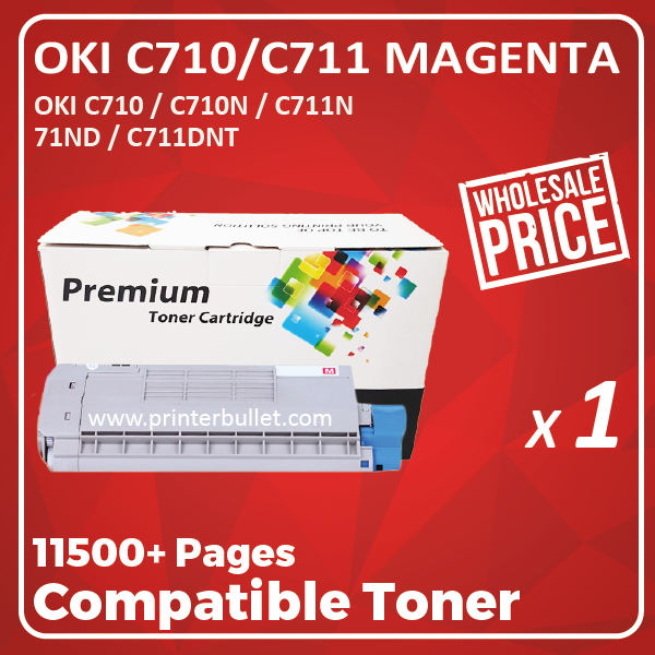 Compatible OKI C710 / C711 Magenta Toner Cartridge