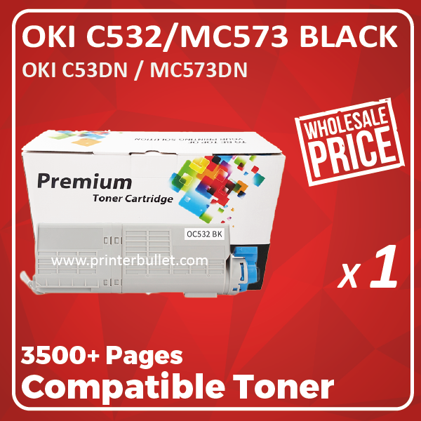 Compatible OKI C532 / MC573 Black Toner Cartridge