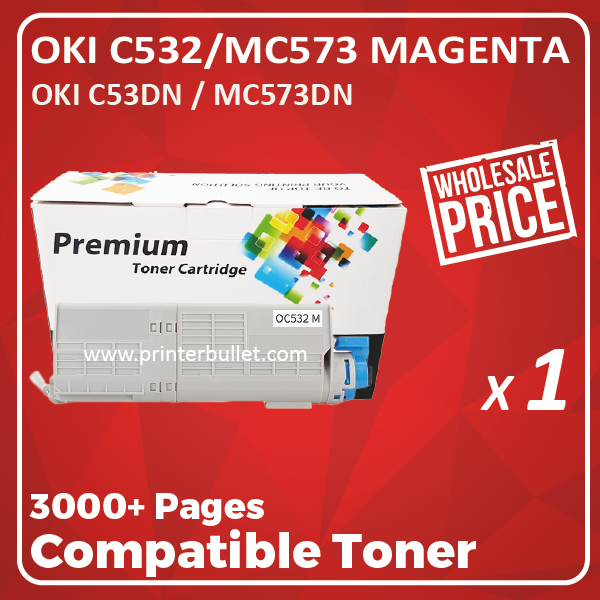 Compatible OKI C532 / MC573 Magenta Toner Cartridge