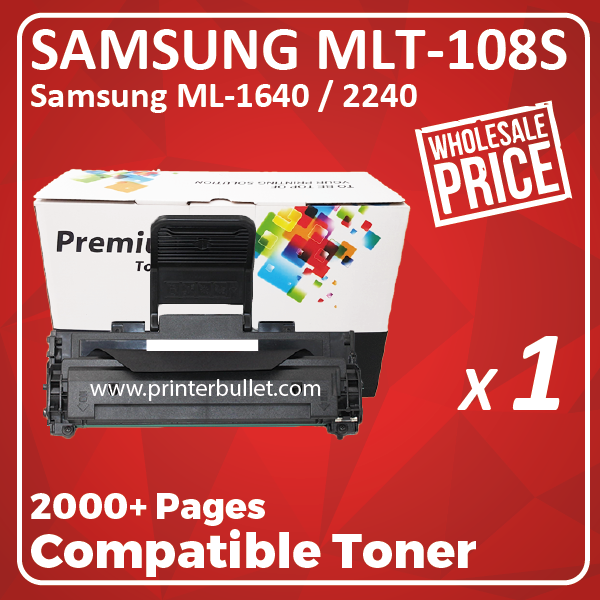 Compatible Samsung MLT-D108S Black Toner Cartridge